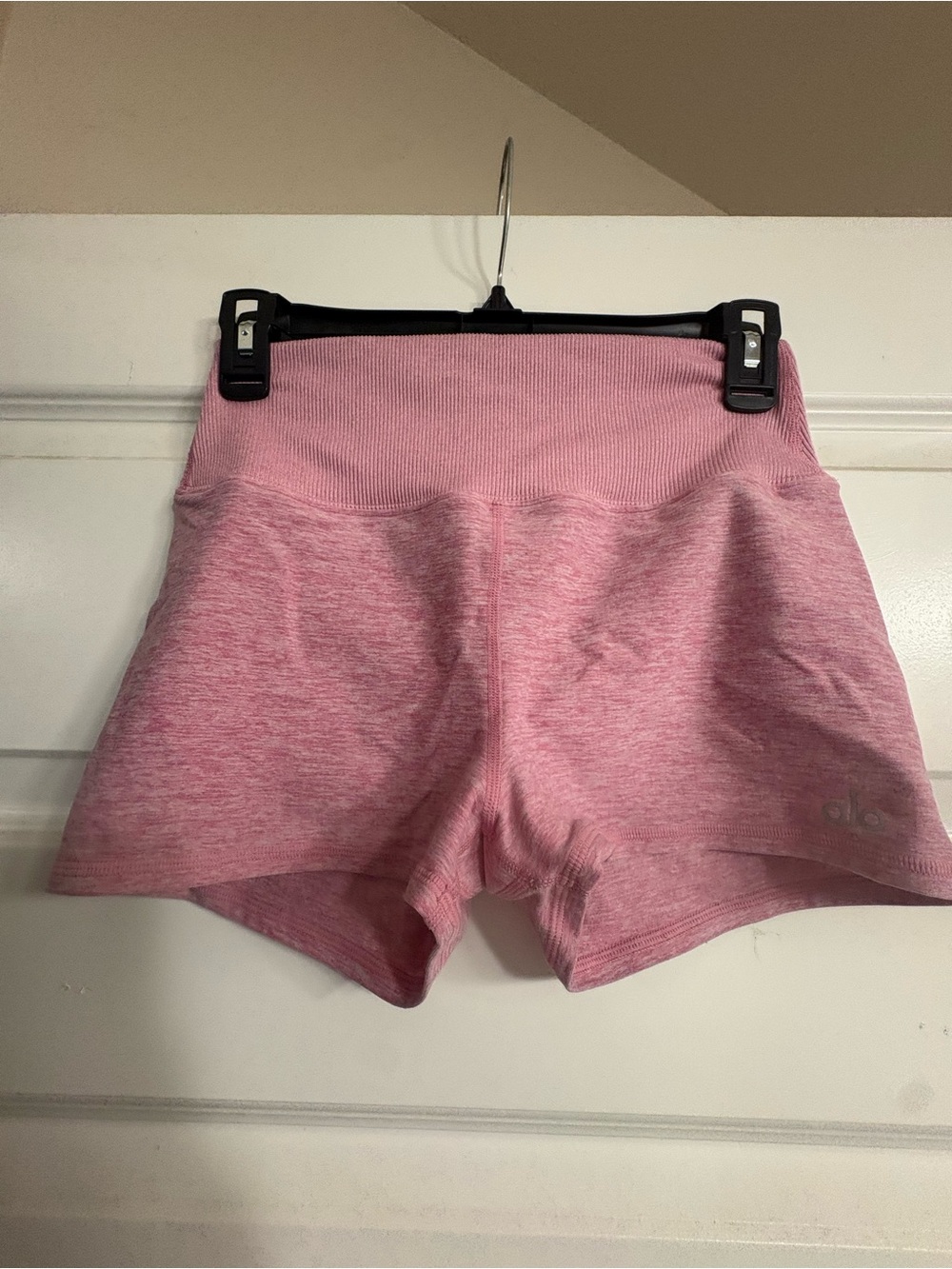 ALO Yoga Pink High-Rise Seamless Bike Shorts